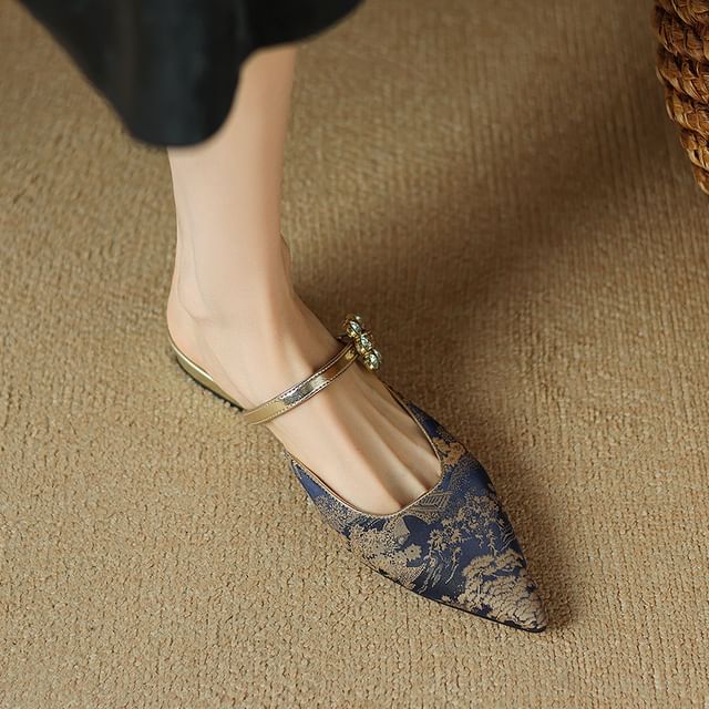 Mules Low Pointed Heel