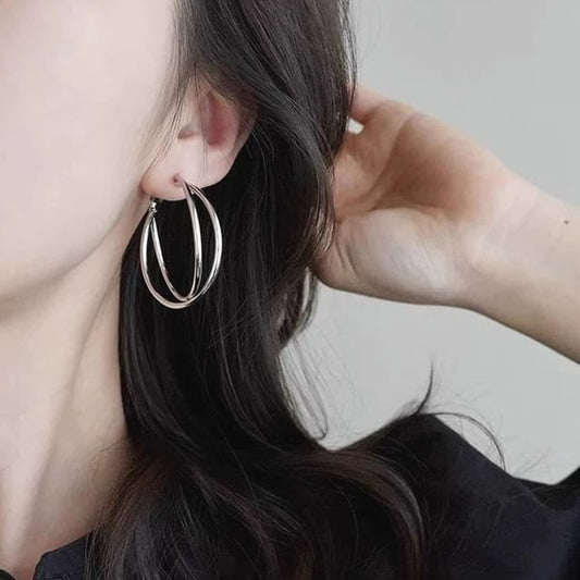 / Clip-On Layered Earring Hoop
