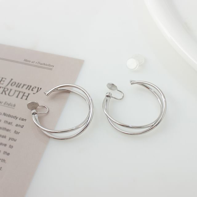 / Clip-On Layered Earring Hoop
