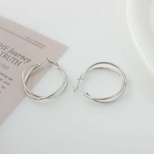 / Clip-On Layered Earring Hoop