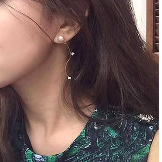 (Various Alloy Pearl Faux / Cuff Dangle Designs) Ear Rhinestone Earring