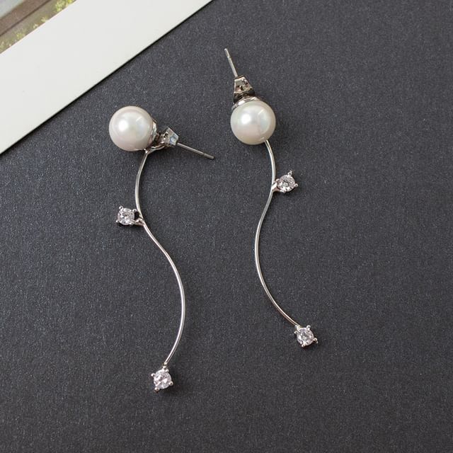 (Various Alloy Pearl Faux / Cuff Dangle Designs) Ear Rhinestone Earring