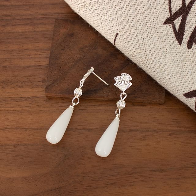 (Various Fan Cuff Ear Alloy / Designs) Gemstone Drop Faux Rhinestone Earring