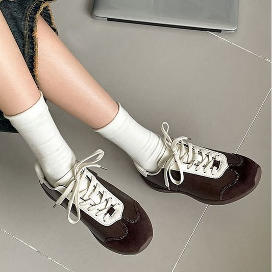 Sneakers Lace-Up Faux Leather