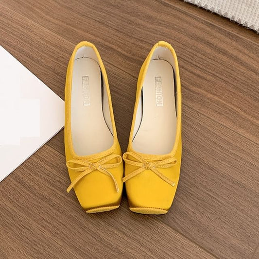Accent Flats Toe Square Ribbon