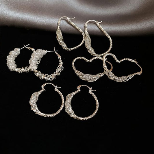 Earring Designs) Hoop (Various Alloy Twisted