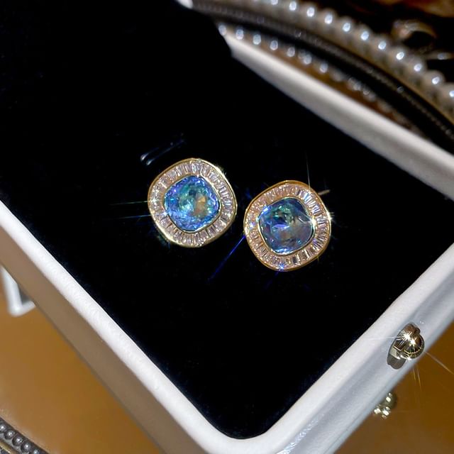 Alloy Rhinestone Earring Stud