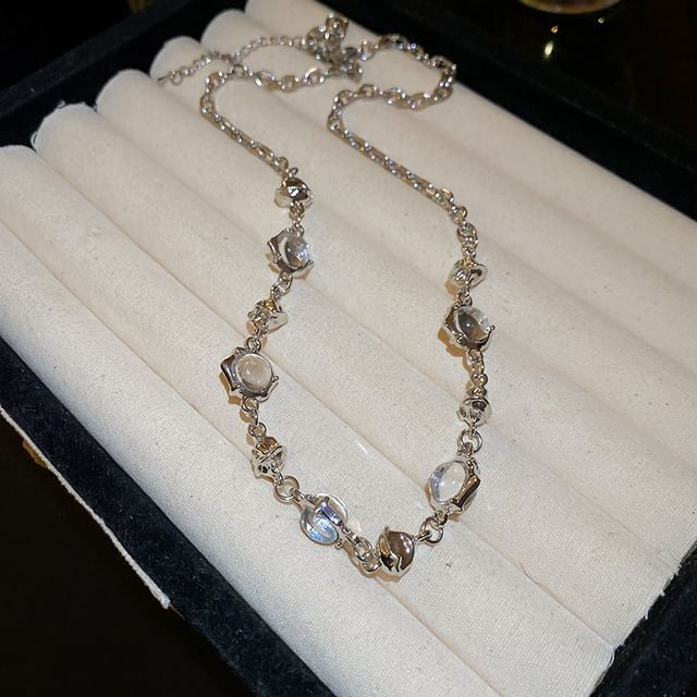 Station Alloy Bracelet Glass / Choker Bead