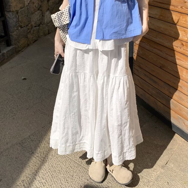 Tone Waist / Mock Maxi Two Two-Piece Short-Sleeve High Top