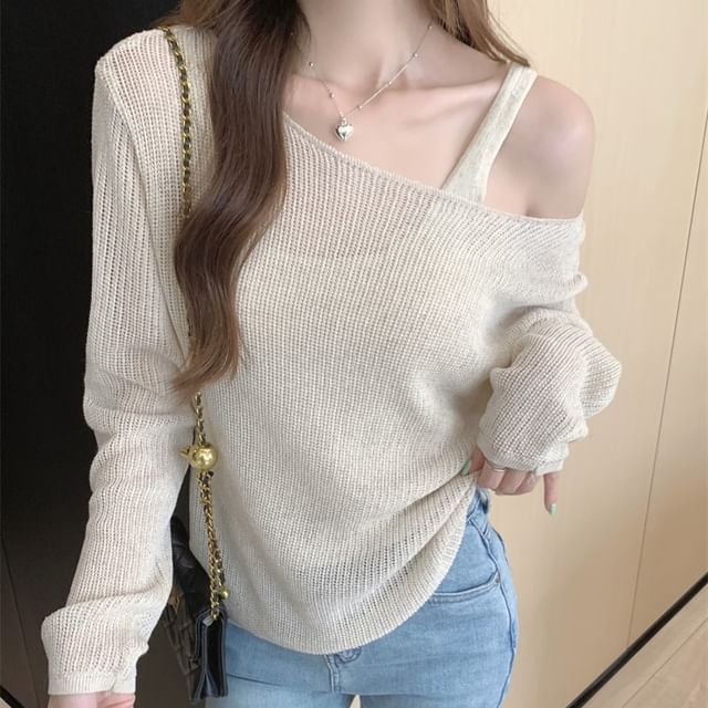 Plain + Set: Knit Sleeveless Top Long-Sleeve
