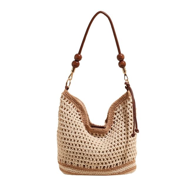 Tote Woven Strap Bag Beaded