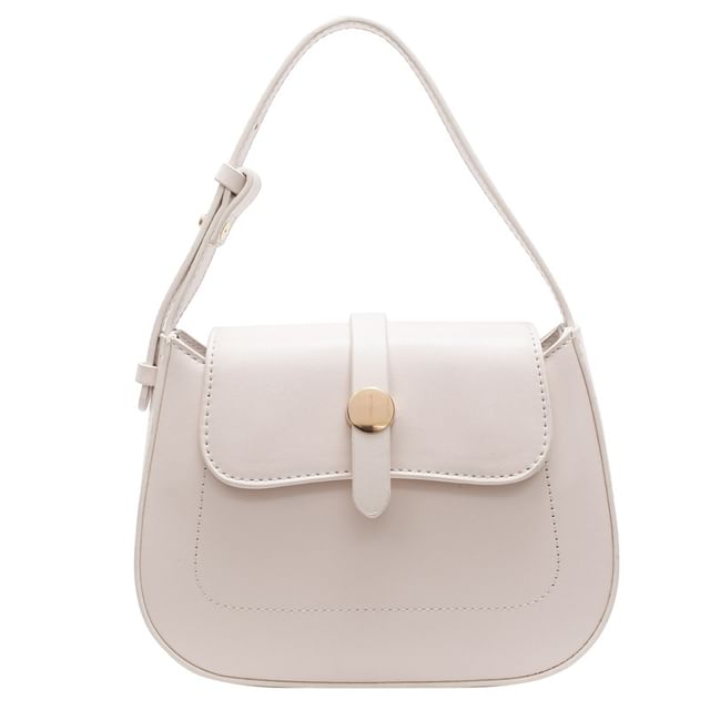 Bag Plain Faux Flap Leather Crossbody