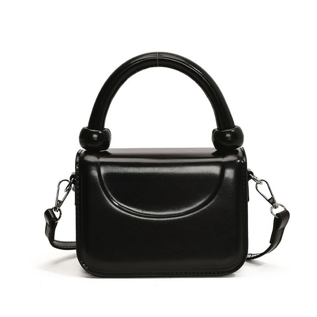 Bag Leather Plain Faux Crossbody Top Handle