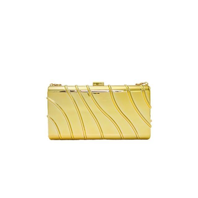 Strap Textured Bag Chain Crossbody