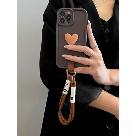 Phone with Strap / Lanyard Set Case Heart