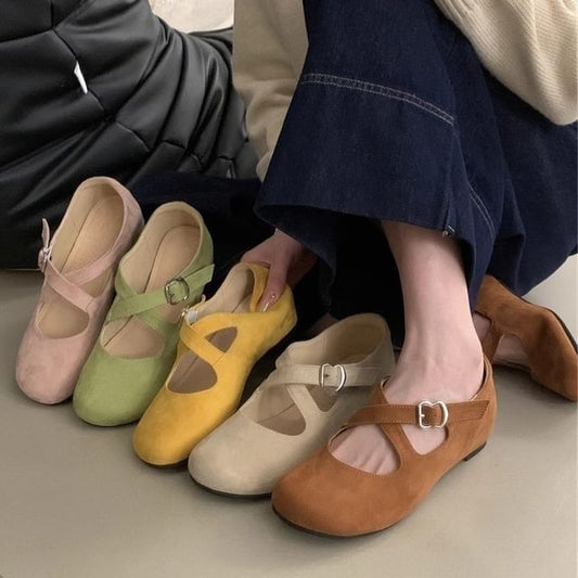 Mary Hidden Wedge Cross Criss Shoes Jane