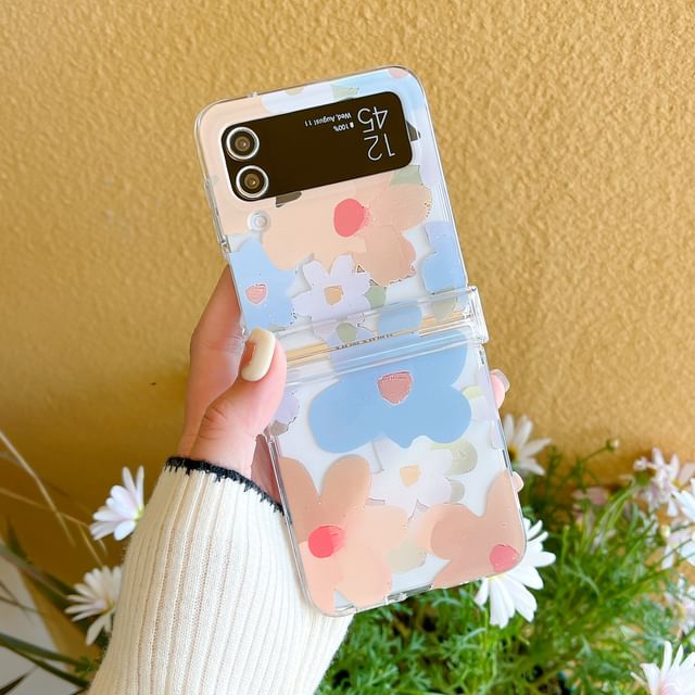 / Floral Phone Set Strap Case