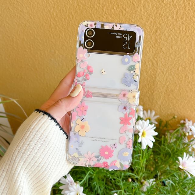 / Floral Phone Set Strap Case