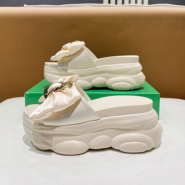 Bow Sandals Platform Slide