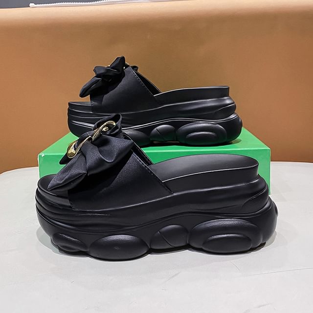 Bow Sandals Platform Slide
