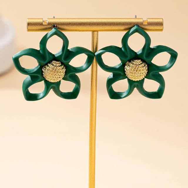 Floral Alloy Stud Earring