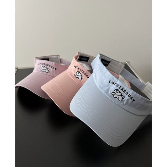 Visor Sun Embroidered Dog