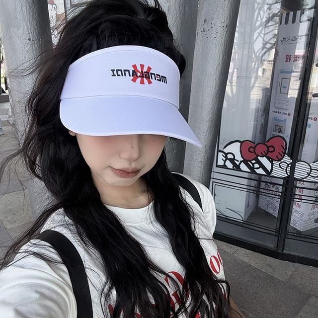 Embroidered Sun Lettering Visor