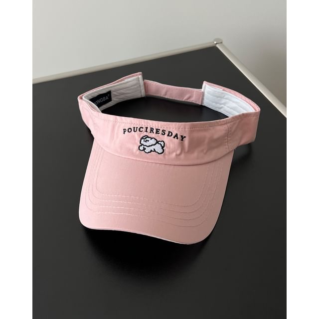 Visor Sun Embroidered Dog