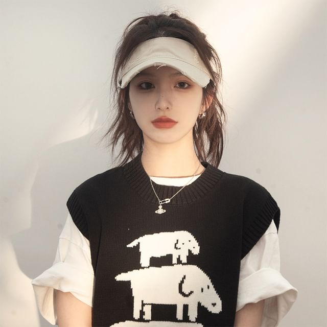 Sun Visor Distressed Plain