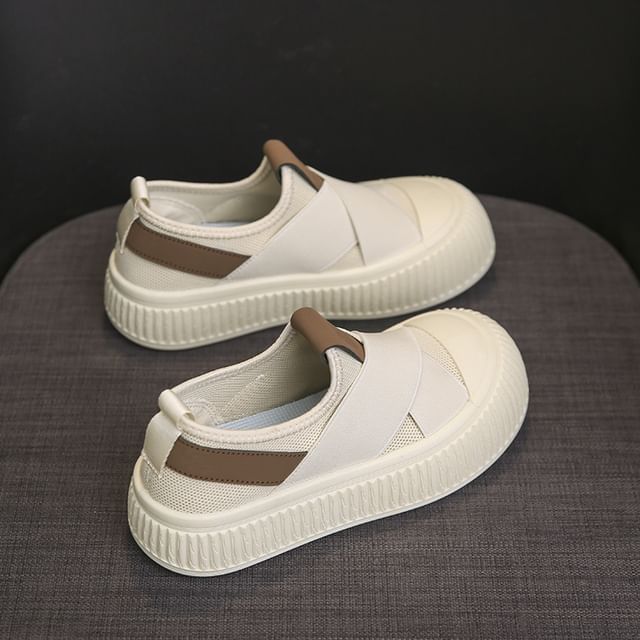 Mesh Platform Sneakers Slip-On