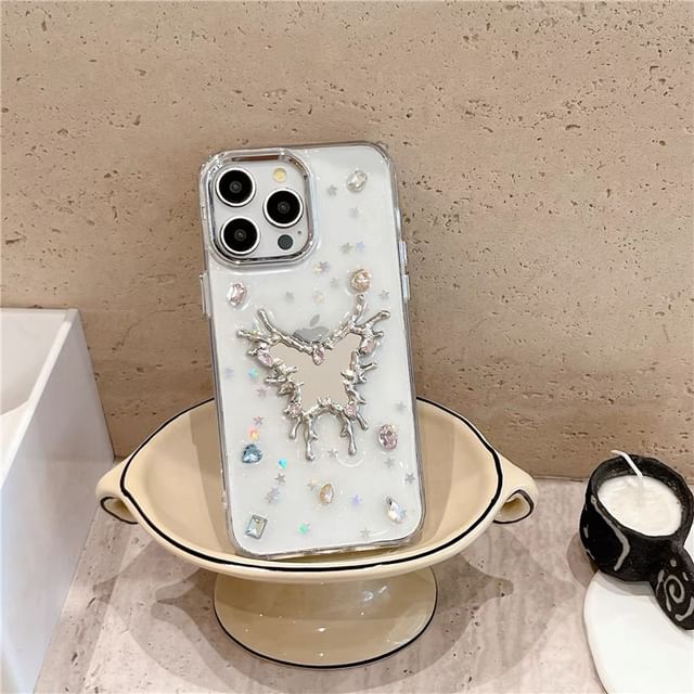 iPhone Rhinestone Mirror Case