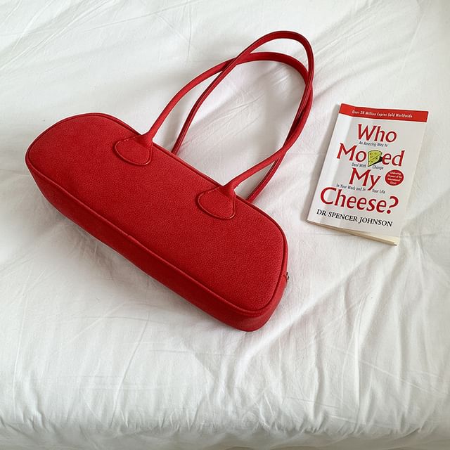 Leather Bag Plain Shoulder Faux