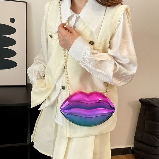 Bag Crossbody Strap Lips Chain