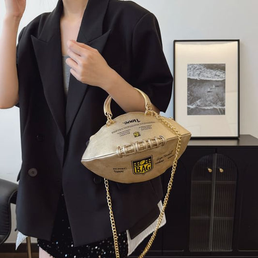 Bag Rugby Lettering Strap Crossbody Chain