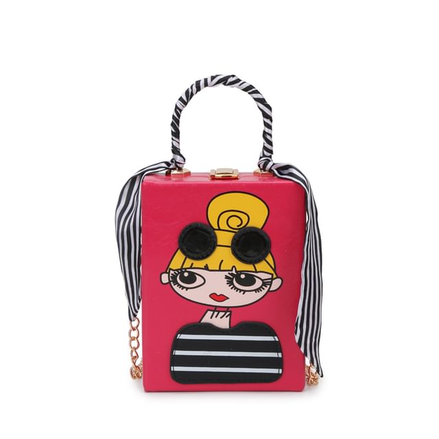 Strap Crossbody Cartoon Chain Print Bag