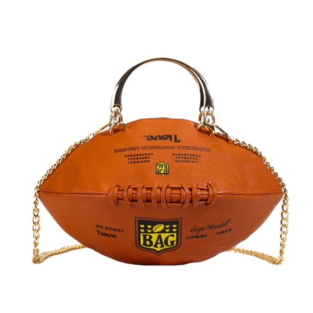 Bag Rugby Lettering Strap Crossbody Chain