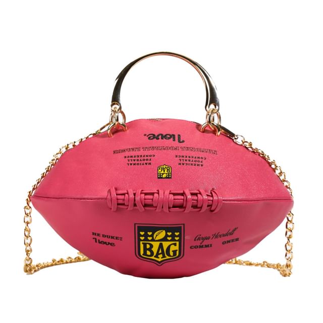Bag Rugby Lettering Strap Crossbody Chain