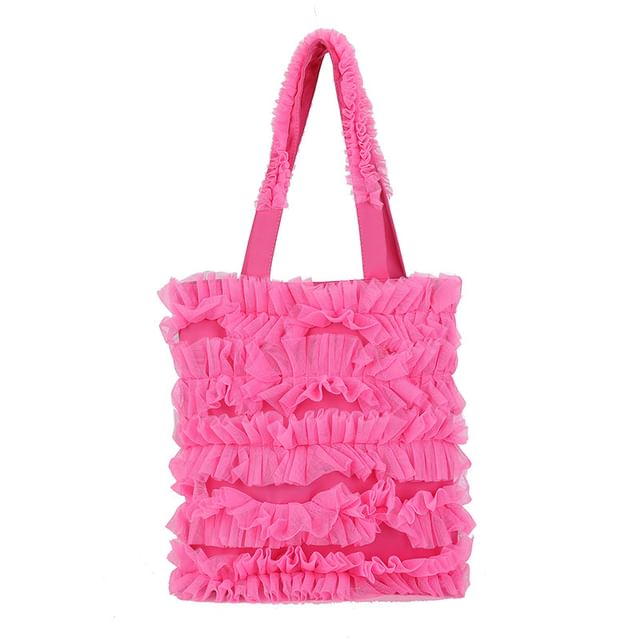 Ruffle Shopper Bag Plain