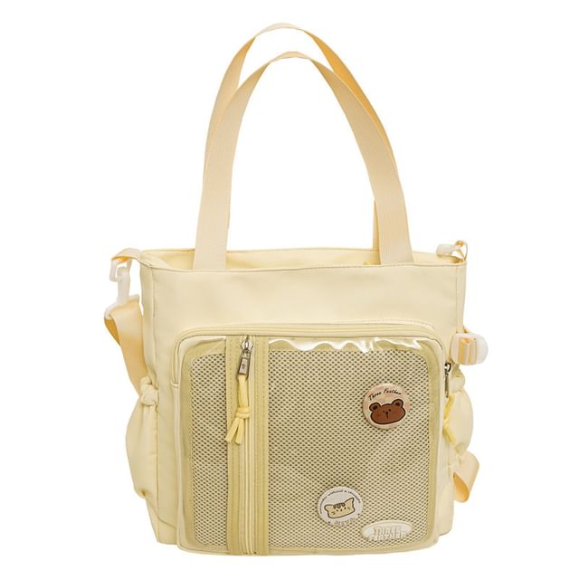 Badge + Gingham Tote Multi-Pocket Set: Bag