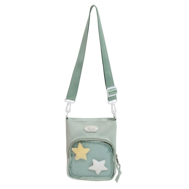 Multi-Pocket Lettering Bag Crossbody