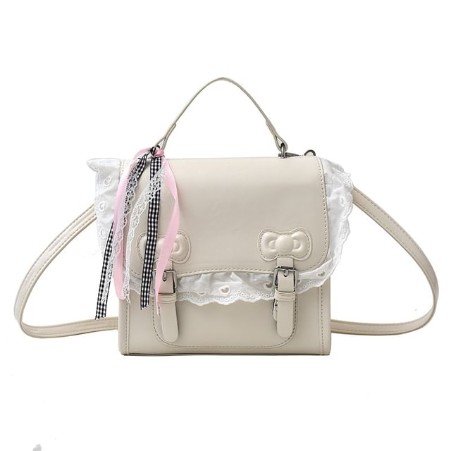 Backpack Flap Bow Lace Trim