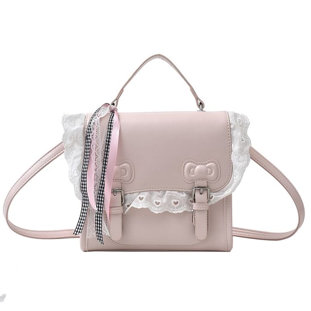 Backpack Flap Bow Lace Trim