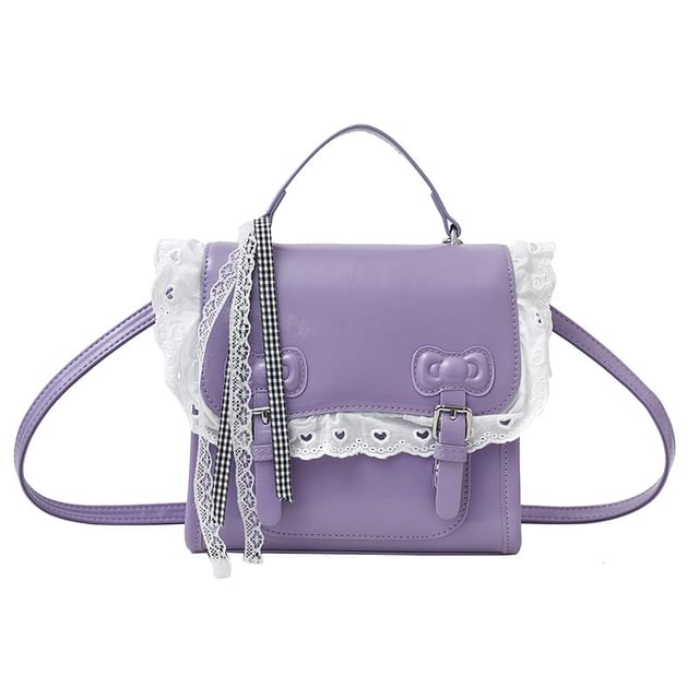 Backpack Flap Bow Lace Trim