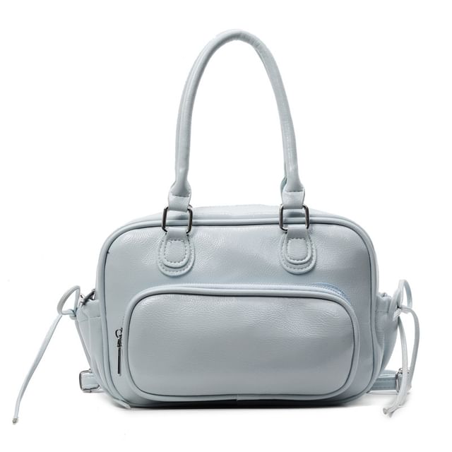 Leather Multi-Pocket Faux Multi-Way Backpack