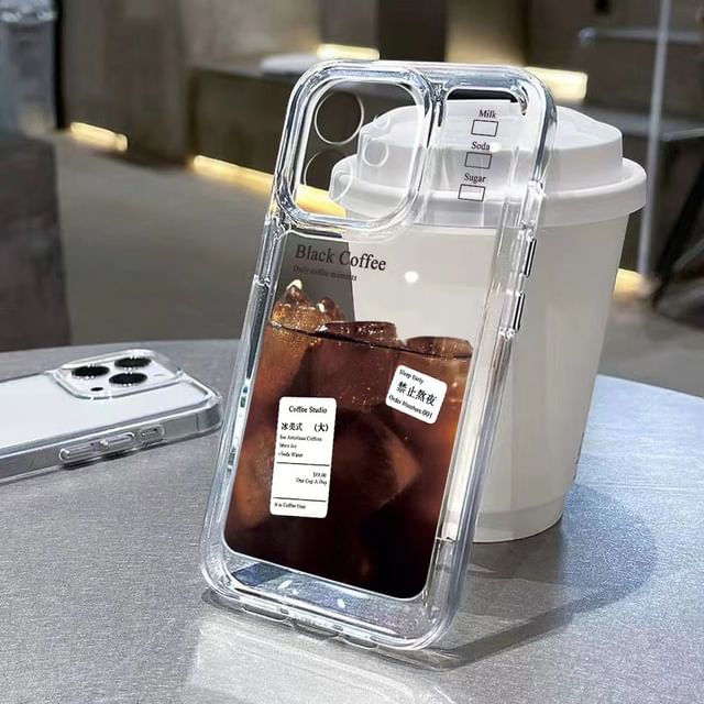 Phone Transparent Case Coffee