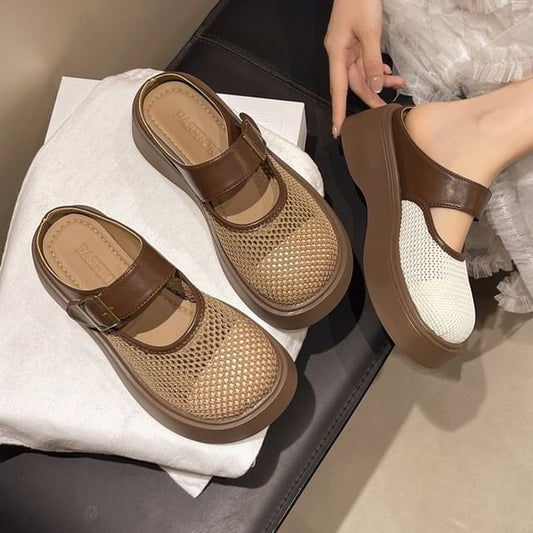 Mary Mules Jane Mesh Platform