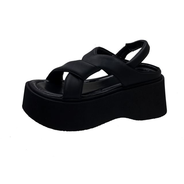 Sandals Slingback Platform Plain