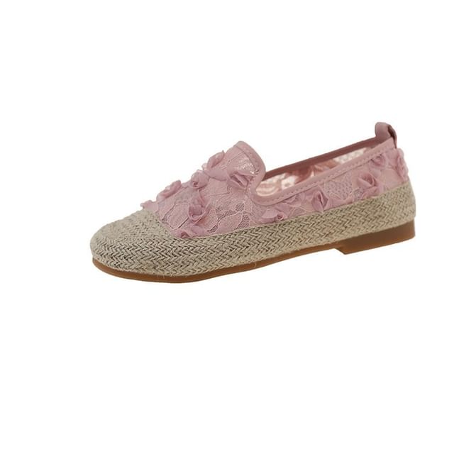 Mesh Espadrille Floral Slip-Ons