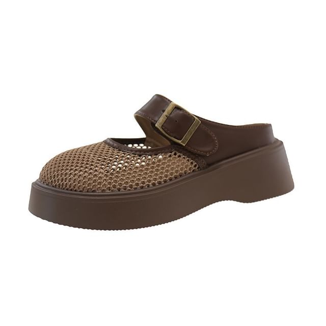 Mary Mules Jane Mesh Platform