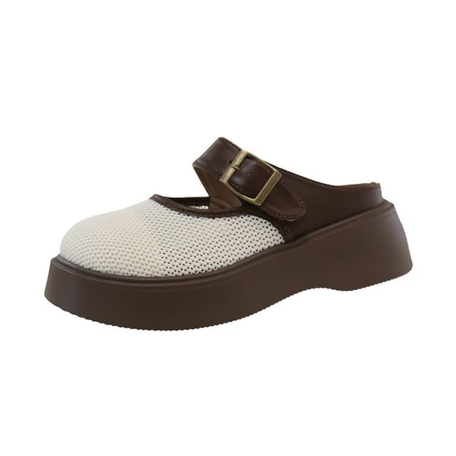 Mary Mules Jane Mesh Platform